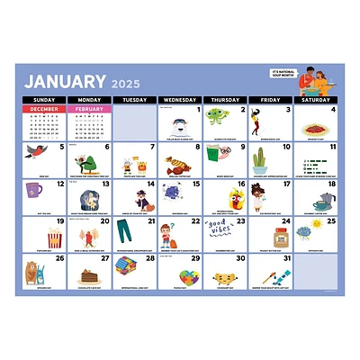 TF Publishing 2025 Desk Pad Calendar 12x17 Every Days A Holiday