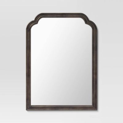 30 x 42 French Country Wall Mirror Distressed Black - Threshold