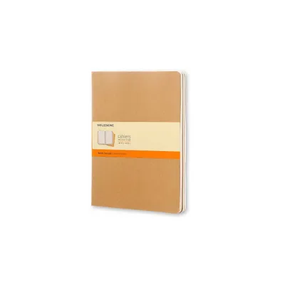 Moleskine Ruled Journal XL Cahier Kraft Brown: Soft Cover, 7.5x9.75, 120 Pages, Pocket, Perforated, FSC Certified