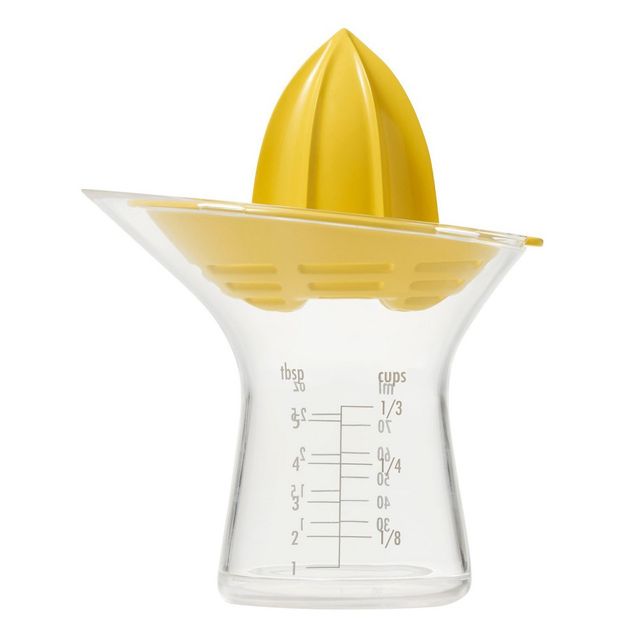 OXO Small Citrus Reamer: Yellow Plastic Juicer, Dishwasher-Safe, 5 Height, 3.6 Width & Depth