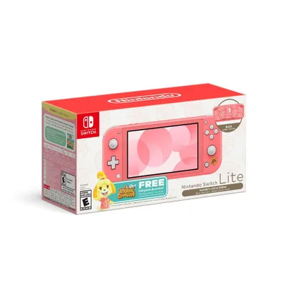 Nintendo Switch Lite - Animal Crossing: New Horizons Bundle - Isabelles Aloha Edition
