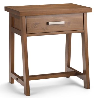 24 Hawkins Solid Wood Nightstand  - WyndenHall: Sturdy Pine, 1 Drawer