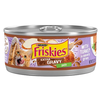 Purina Friskies Extra Gravy Pat Wet Cat Food with Turkey In Savory Gravy - 5.5oz