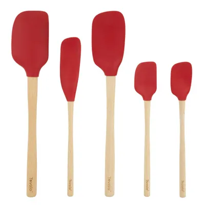 Tovolo 5pc Silicone/Wood Flex Core Spatula Set