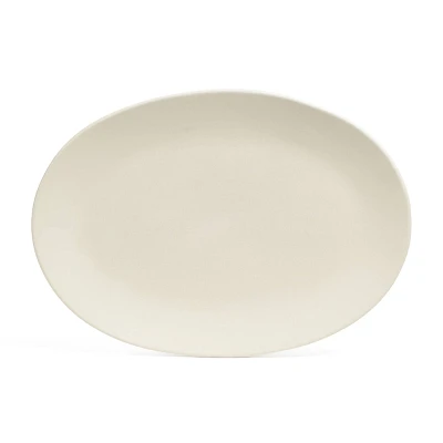 over&back Coupe Hand-Finished Stoneware Oval Serving Platter Semi-Matte : Microwave & Dishwasher Safe, 16.4x11.5