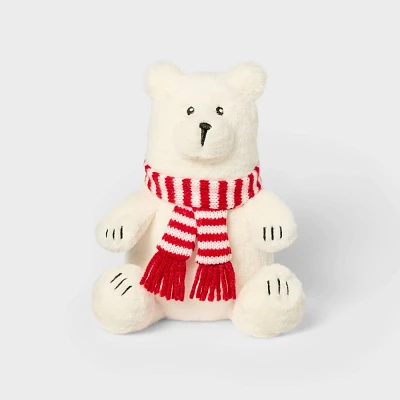 7 Polar Bear with Scarf Stuffed Animal - Gigglescape