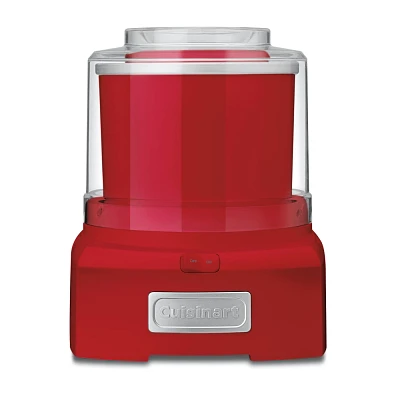 Cuisinart Automatic Frozen Yogurt - Ice Cream & Sorbet Maker - Red - ICE-21RP1: 1.5 Qt, BPA-Free, 25 Min Cycle, 50W