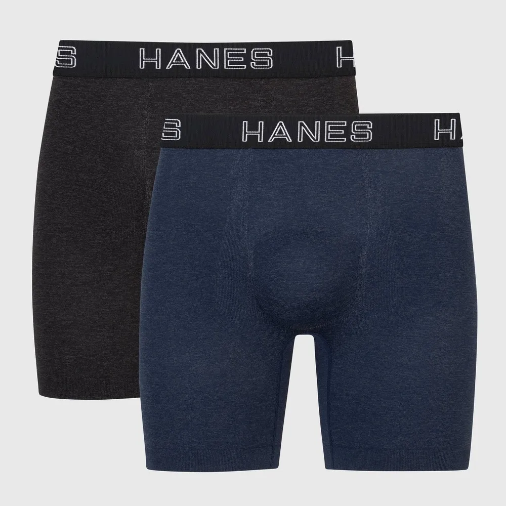 Hanes Premium Mens Seamless Boxer Briefs 2pk | The Market Place