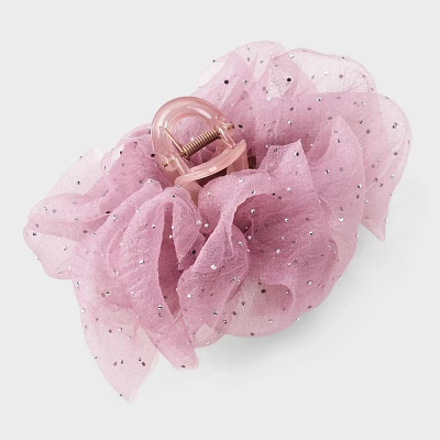 Ruffle Hair Claw Clip - Wild Fable Pink