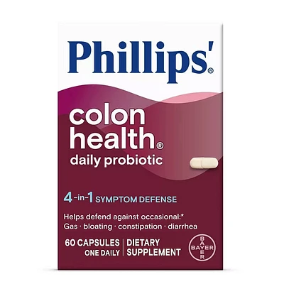 Phillips Probiotic Colon Health Digestive Health Daily Supplement Capsules - 60ct