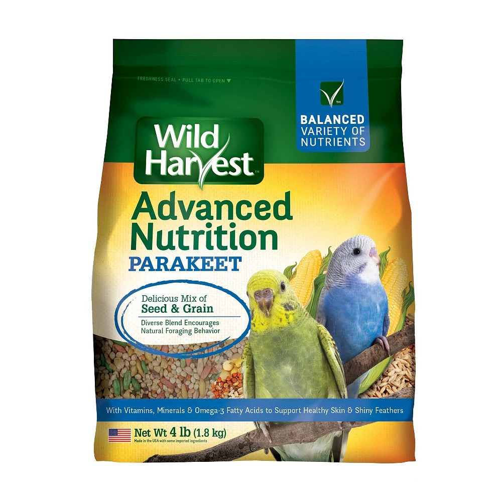 Wild Harvest Advanced Nutrition Diet Grain Flavor Parakeet Bird
