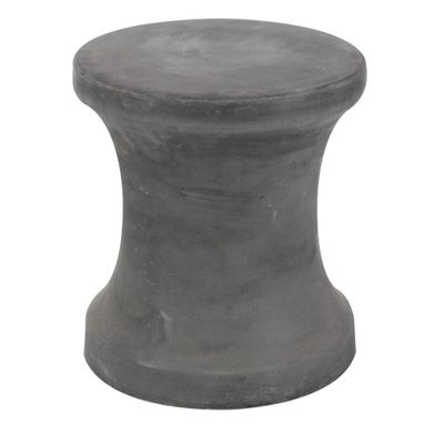 14x16 Fiber Clay Patio Garden Stool - Dark Gray - Olivia & May: Outdoor Seating, Decorative, No Fade
