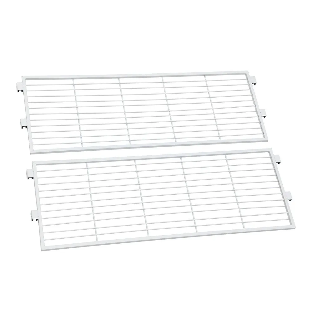 32.5 3 Tier Folding Metal Shelf White - Breighton Home