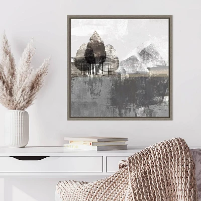 Amanti Art 22x22 Textured Landscape by Northern Lights Framed Canvas Wall Art Print