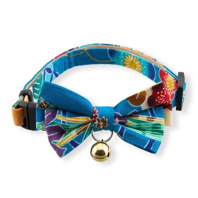 Necoichi Yukata Bow Tie Cat Collar