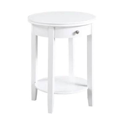 American Heritage Baldwin 1 Drawer End Table with Shelf White - Breighton Home