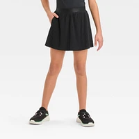 Girls Pleated Woven Skort