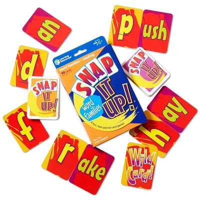 Learning Resources Snap It Up Phonics and Reading Card Game Homeschool Reading Game 90 Cards Included Ages 6plus