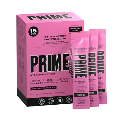 Prime Hydration Sticks Electrolyte Supplement Powder - Strawberry Watermelon - 0.33oz/15ct