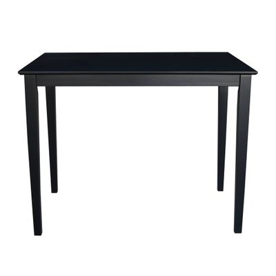 30 x 48 Solid Wood Top Counter Height Table with Shaker Legs  - International Concepts: Parawood, Non-Extension