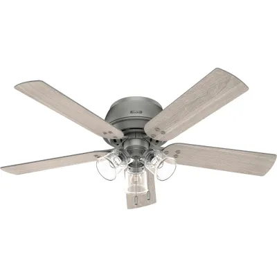 52 Shady Grove Ceiling Fan with LED Lights, Pull Chain, WhisperWind Motor - Hunter Fan