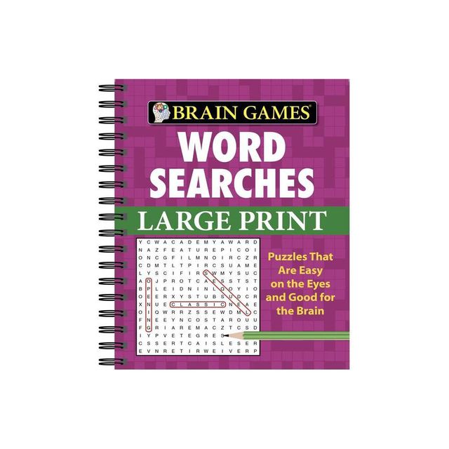 Brain Games - Word Searches - Large Print (Purple) - by Publications International Ltd & Brain Games (Spiral Bound)