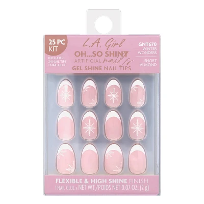 L.A. Girl Oh So Shiny Fake Nails - Winter Wonders - 25ct