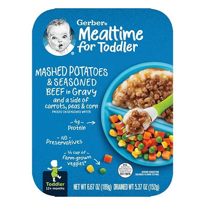 Gerber Mashed Potatoes and Seasoned Ground Beef Baby Meals - 6.67oz