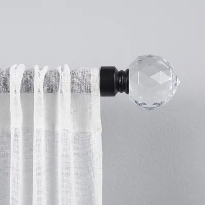 Exclusive Home 36-72 Crystal Ball Curtain Rod