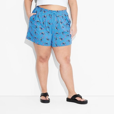 Womens Stitch Graphic Lounge Shorts