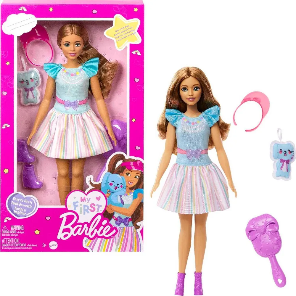 Barbie Fashionistas Doll #210 with Bun and Crochet Halter Dress