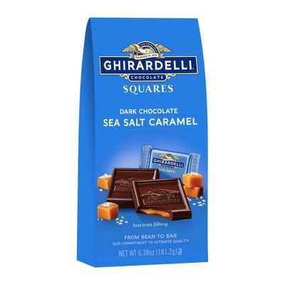 GHIRARDELLI Dark Chocolate Sea Salt Caramel Candy SQUARES