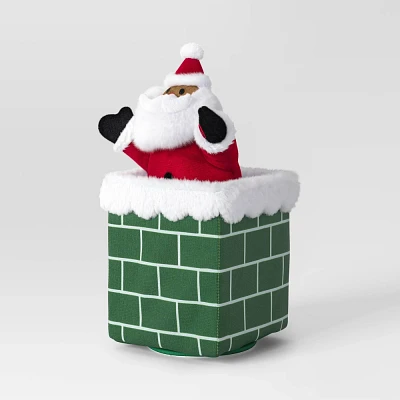 Animated Christmas Pop-up Santa Figurine in Chimney - Wondershop