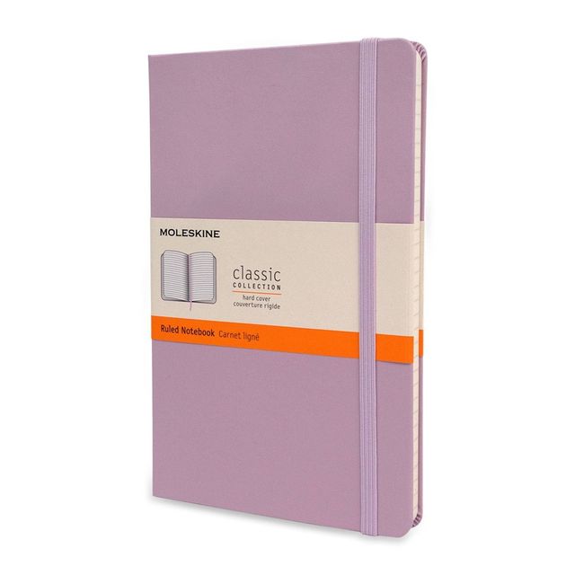 Moleskine Lined Professional Journal Large Lilac Hard Classic: Ruled Notebook, 5x8.25, 240 Pages, FSC Certified