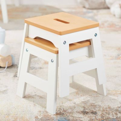 Melissa & Doug Wooden Stools - Set of 2