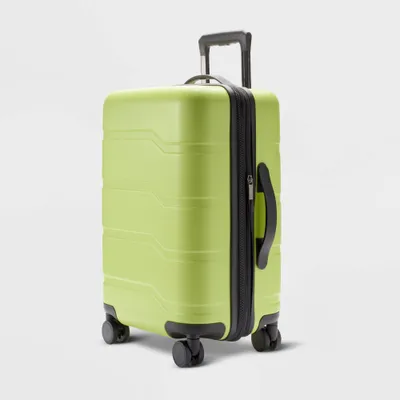Hardside Carry On Suitcase Lime Green - Open Story