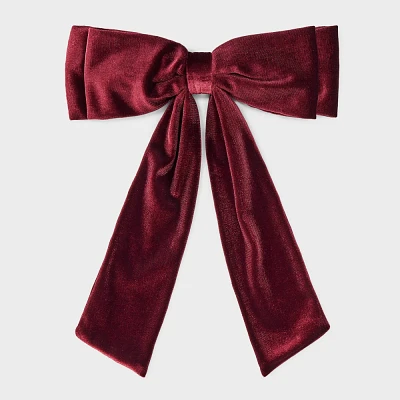 Velvet Bow Hair Barrette