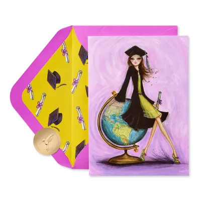 Graduation Card for Her - Designed by Bella Pilar Look Out World - PAPYRUS