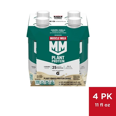 Muscle Milk Plant Caramel Vanilla Protein Shake - 44 fl oz