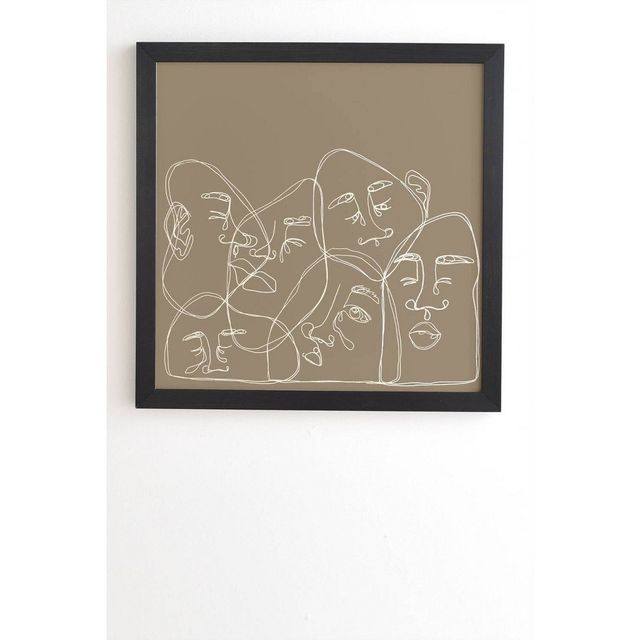 Simone Cotton Unrequited Love Framed Wall Art Black/Brown