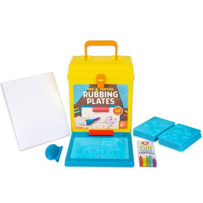 Mix & Match Rubbing Plates with 5 Crayons - Chuckle & Roar