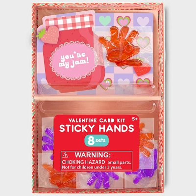 Paper Magic 8ct Sticky Hand Valentines Day Exchange Cards