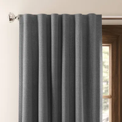 2pk 50x84 Blackout Aruba Curtain Panels Charcoal Gray - Threshold