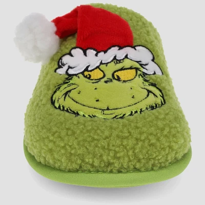 The Grinch Adult Holiday 3D Hat Scuff Slippers