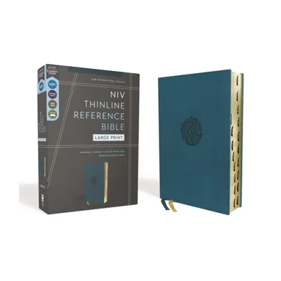 Niv, Thinline Reference Bible (Deep Study at a Portable Size), Large Print, Leathersoft, Teal, Red Letter, Thumb Indexed, Comfort Print