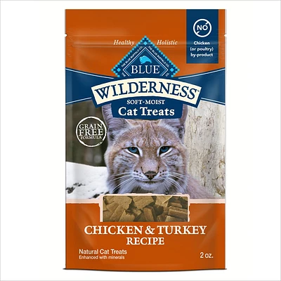 Blue Buffalo Wilderness Grain Free Chicken & Turkey Recipe Crunchy Cat Treats - 2oz