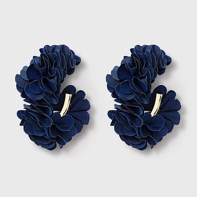 Fabric Hoop Petal Earrings