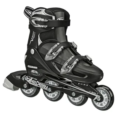 Roller Derby V-Tech 500 Adjustable Kids Inline Skates - Black/White (6-9)