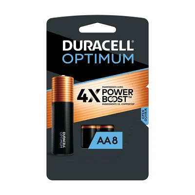 Duracell Optimum AA Batteries - 8pk Alkaline Battery with Resealable Tray