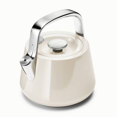 Caraway Home 64oz Whistling Tea Kettle Cream